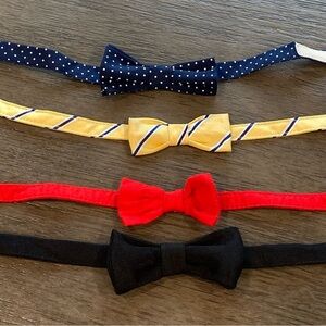 Colorful Bow Tie Set Navy Yellow Red Black size small 0-12m
